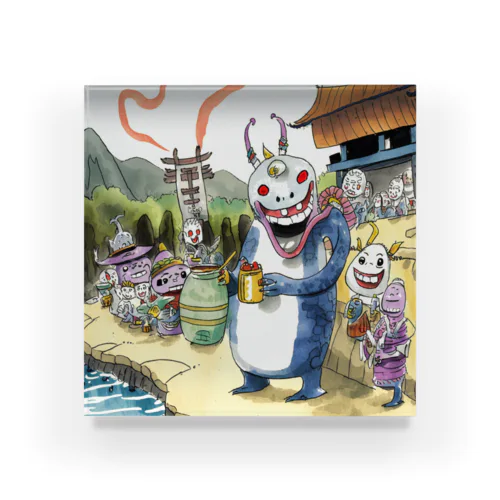 Miyoshi Lovers -Yokai Sake Festival 01- Acrylic Block