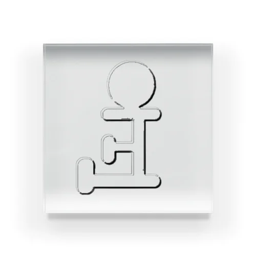 CocoCannon立体風ロゴ（表） アクリルブロック