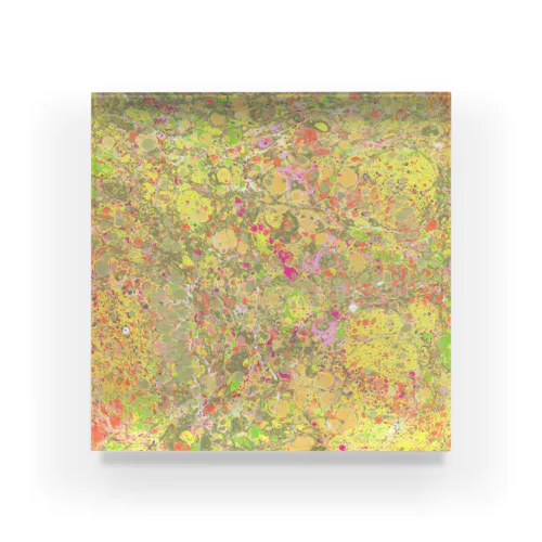 草花の絨毯の、優しい色合い Acrylic Block