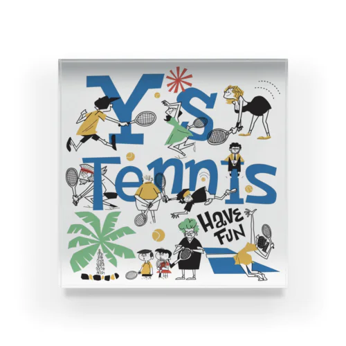 Y's Tennisシャッター柄 Acrylic Block