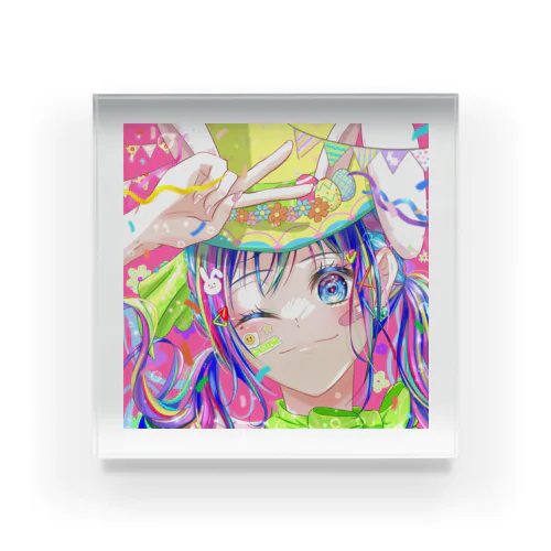 EASTER BUNNY GIRL Acrylic Block