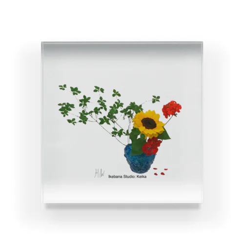 Sun-kissed-flower Acrylic Block