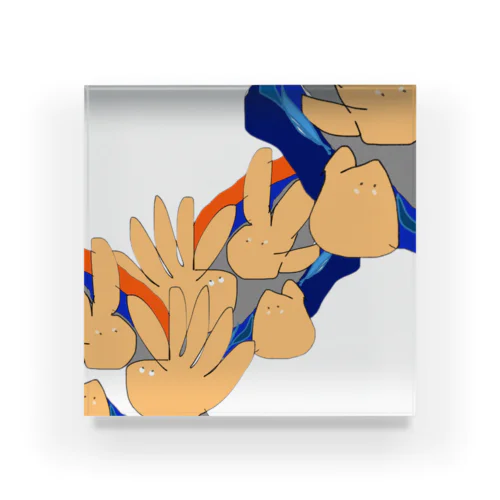 じゃんけん　rock paper scissors Acrylic Block