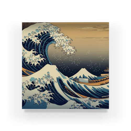 浮世絵　ukiyoe japan 和柄　traditional Japanese pattern アクリルブロック