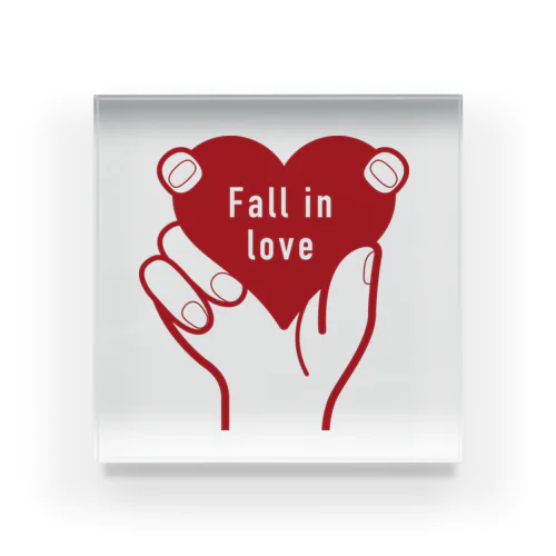 Fall in love Acrylic Block