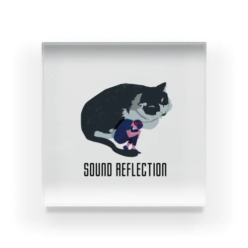 Sound Reflection | FOREST CAT-Boy Acrylic Block