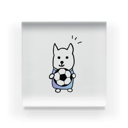 サッカー犬さん♪Part2（背景なし） Acrylic Block