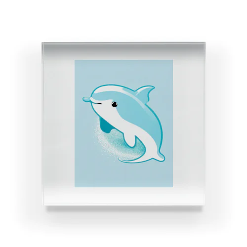 癒しのハッピードルフィン　Healing Happy Dolphine アクリルブロック