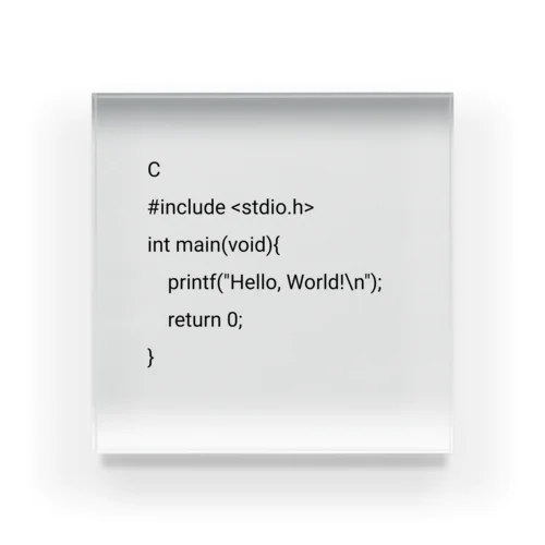 C言語くん アクリルブロック