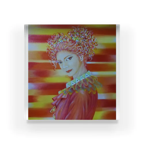 ハッピークラウン4・woman Acrylic Block