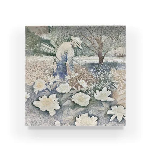 a gardener Acrylic Block