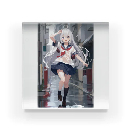 雨上がりの少女 Acrylic Block