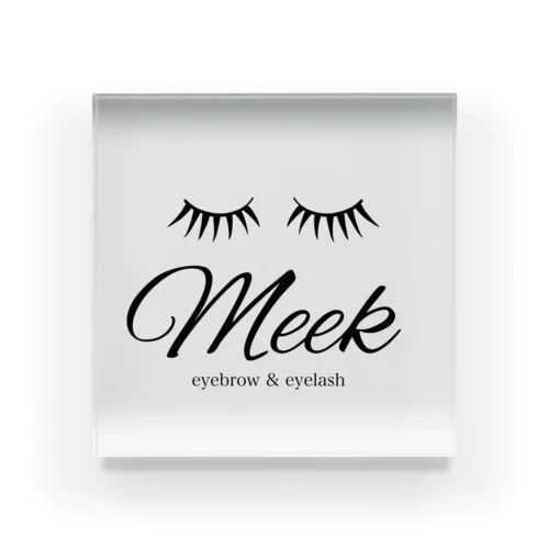 eyelash Meek ロゴ Acrylic Block