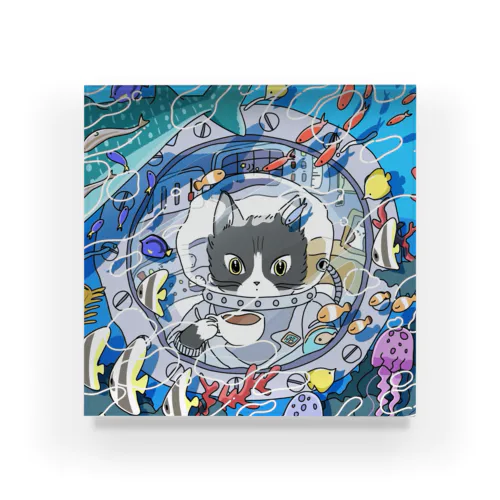 ぷにキャット【海】 Acrylic Block