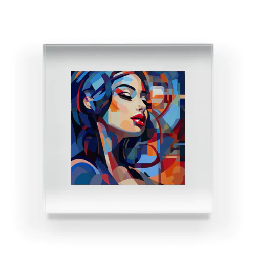 Women who listen to music Acrylic Block