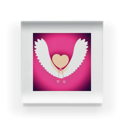 ～ ハートと天使の羽 ～ Acrylic Block
