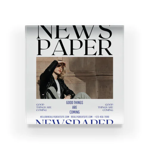 NEWS PAPER Acrylic Block