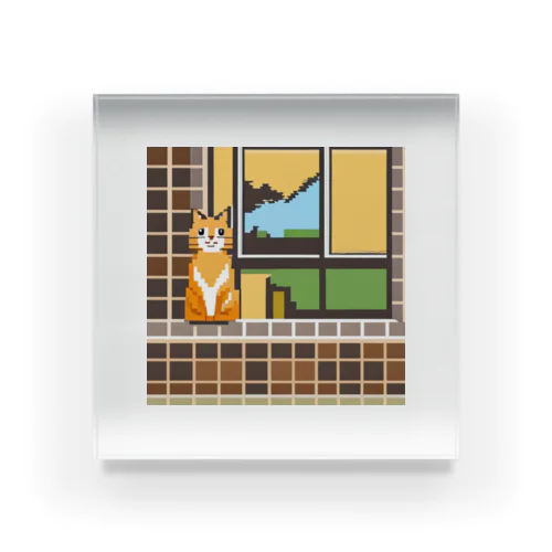 ドット絵の猫 Acrylic Block