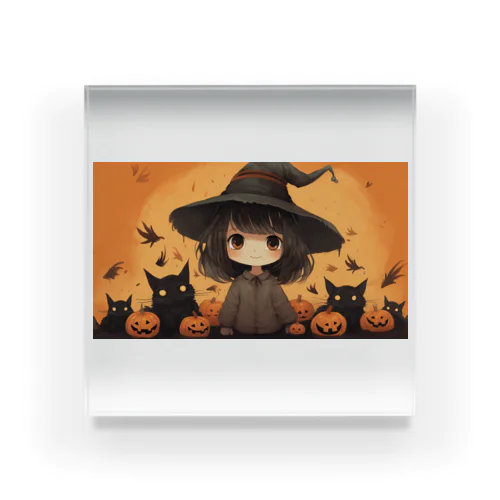 魔女っ子MEGU ハロウイン風 Acrylic Block