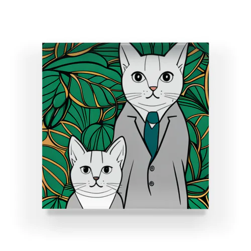 2匹の猫 Acrylic Block