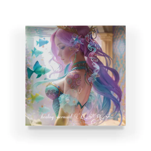 healing mermaid LARA Acrylic Block