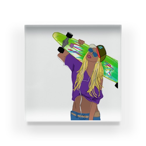sk8er☆GIRL Lisa Acrylic Block