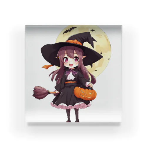 ハロウィン　魔女っ子　リコちゃん アクリルブロック