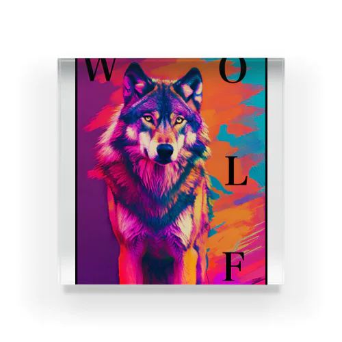 WOLF  Acrylic Block