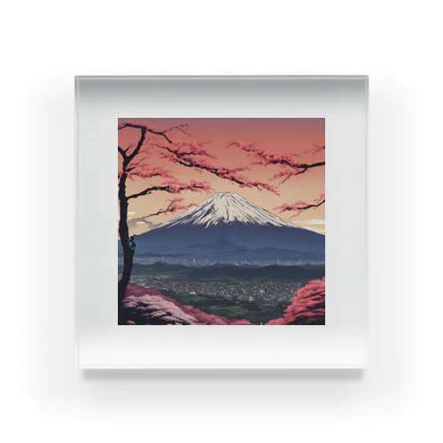 富士山 Acrylic Block