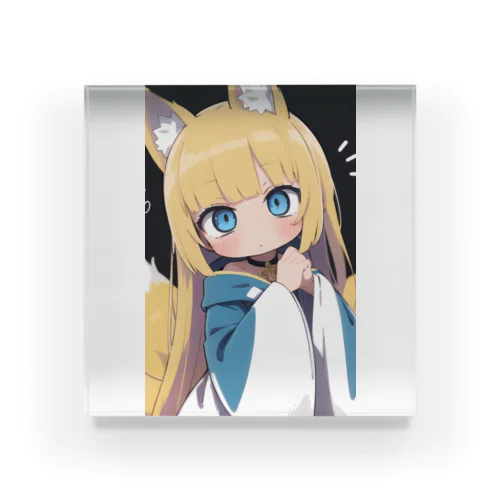 金髪のキツネの女の子 Acrylic Block