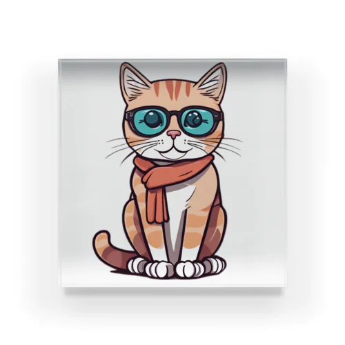 メガネ猫∥ アクリルブロック