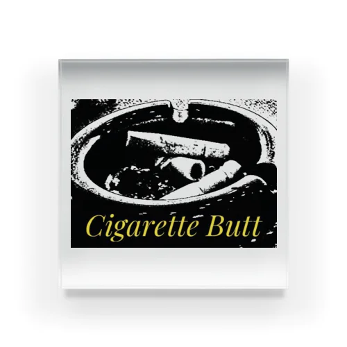 Cigarette Butt Acrylic Block