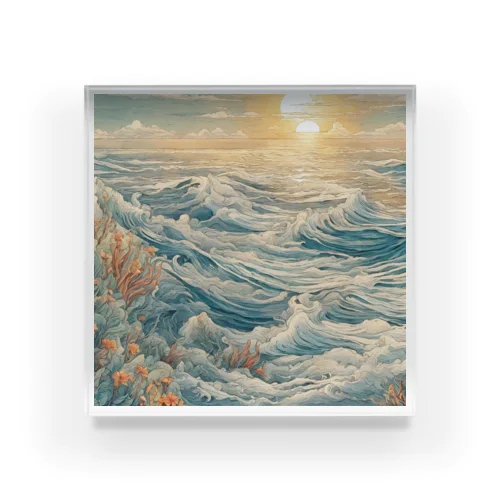 太陽と海　『洋風デザイングッズ』 アクリルブロック