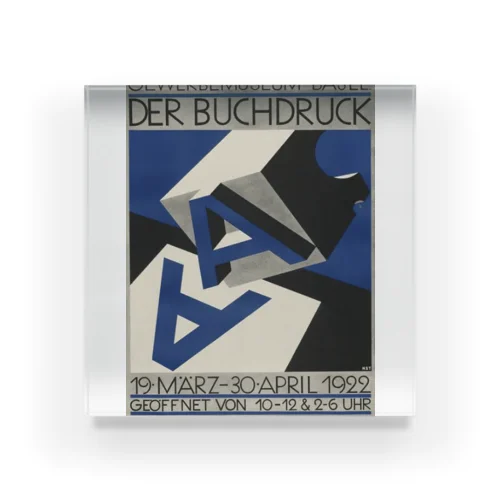 スイス・バーゼル　1922年 活版印刷 Acrylic Block