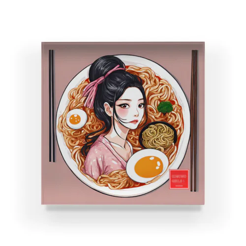 KIMONO GIRLS 華 ramen Acrylic Block