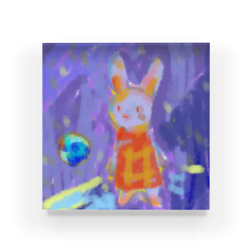 宇宙うさぎ Acrylic Block