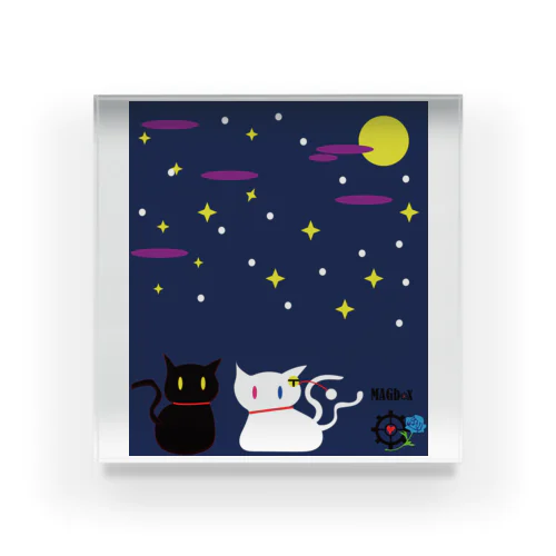 magboxシリーズ　猫月夜 Acrylic Block