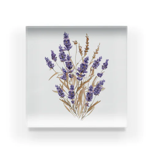 ラベンダー Lavender Acrylic Block