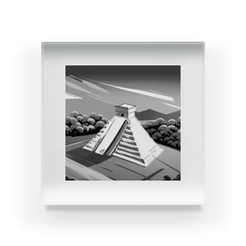 有名な観光スポットイメージ画像：チチェン・イッツァ（メキシコ） Acrylic Block