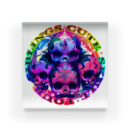 CUTE SKULL FOUR SIBLINGS アクリルブロック