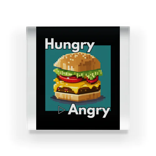 【ハンバーガー】hAngry  アクリルブロック