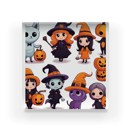 たくさんのかわいいハローウィーンキャラクター② アクリルブロック