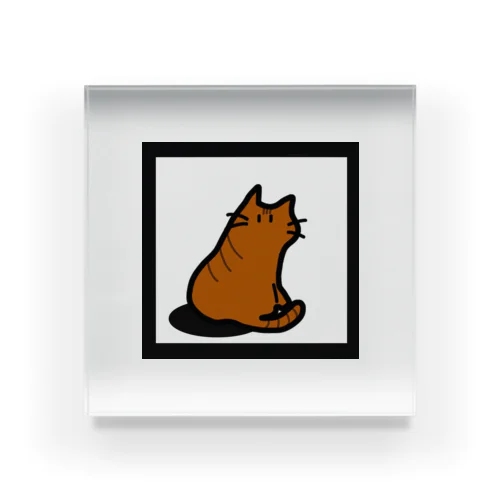 Mikaeri cat (Cha-tora) Acrylic Block