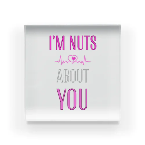 i'm nuts about you(私はあなたに夢中です) アクリルブロック