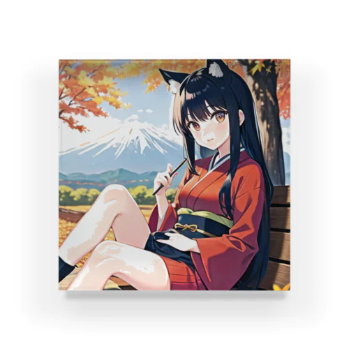 黒髪のけもっ娘 Acrylic Block