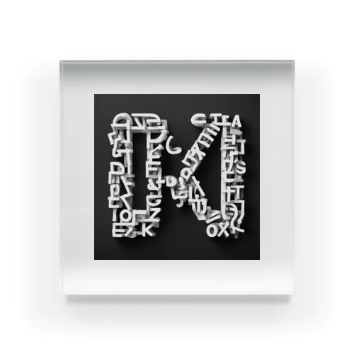 アルファベットデザイン Acrylic Block