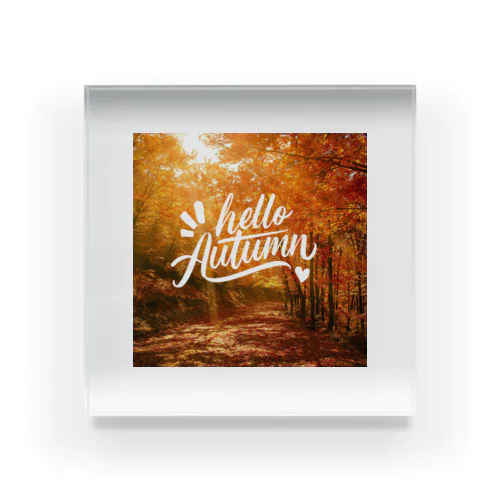 HELLO AUTUMN Acrylic Block