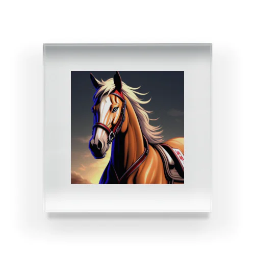 馬(horse) Acrylic Block