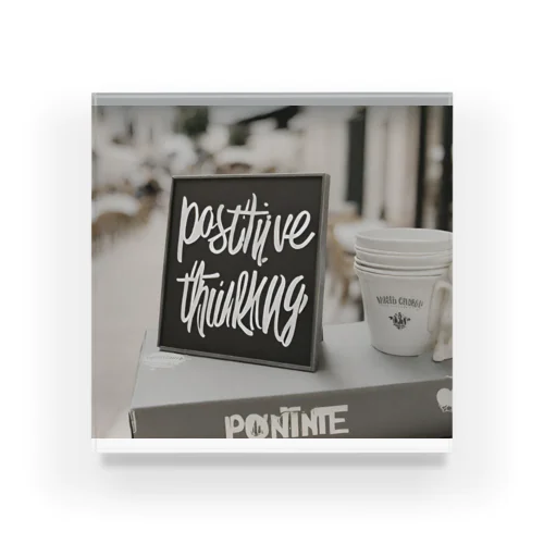 "Positive Thinking" Acrylic Block