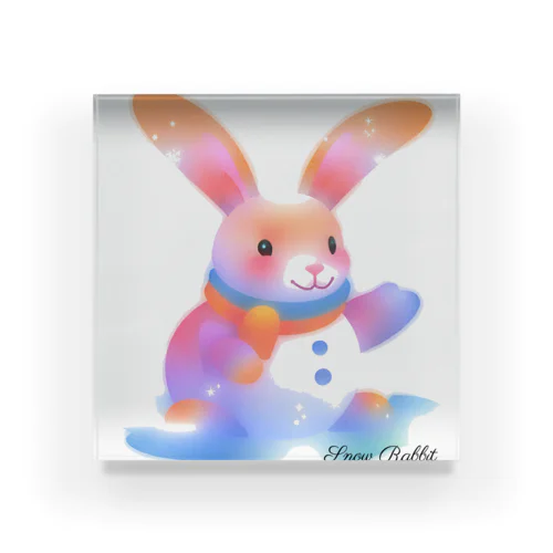 雪うさぎちゃんグッズ Acrylic Block